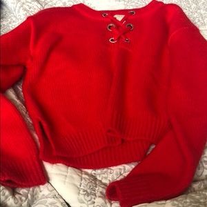 Red forever 21 girls sweater